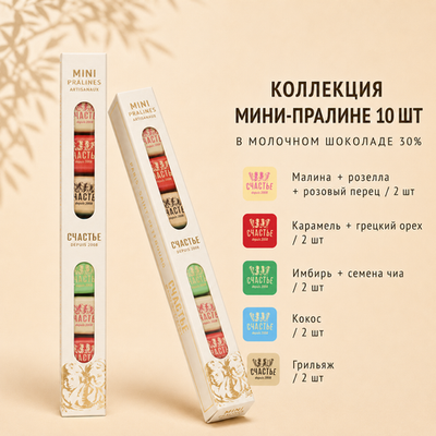 Мини-пралине 10 шт Молочный