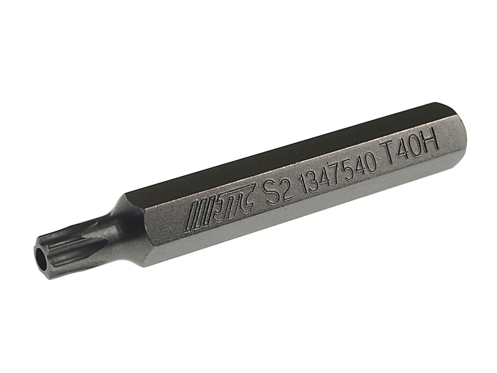 Бита TORX Т40Hх75мм 10мм удлиненная S2 JTC