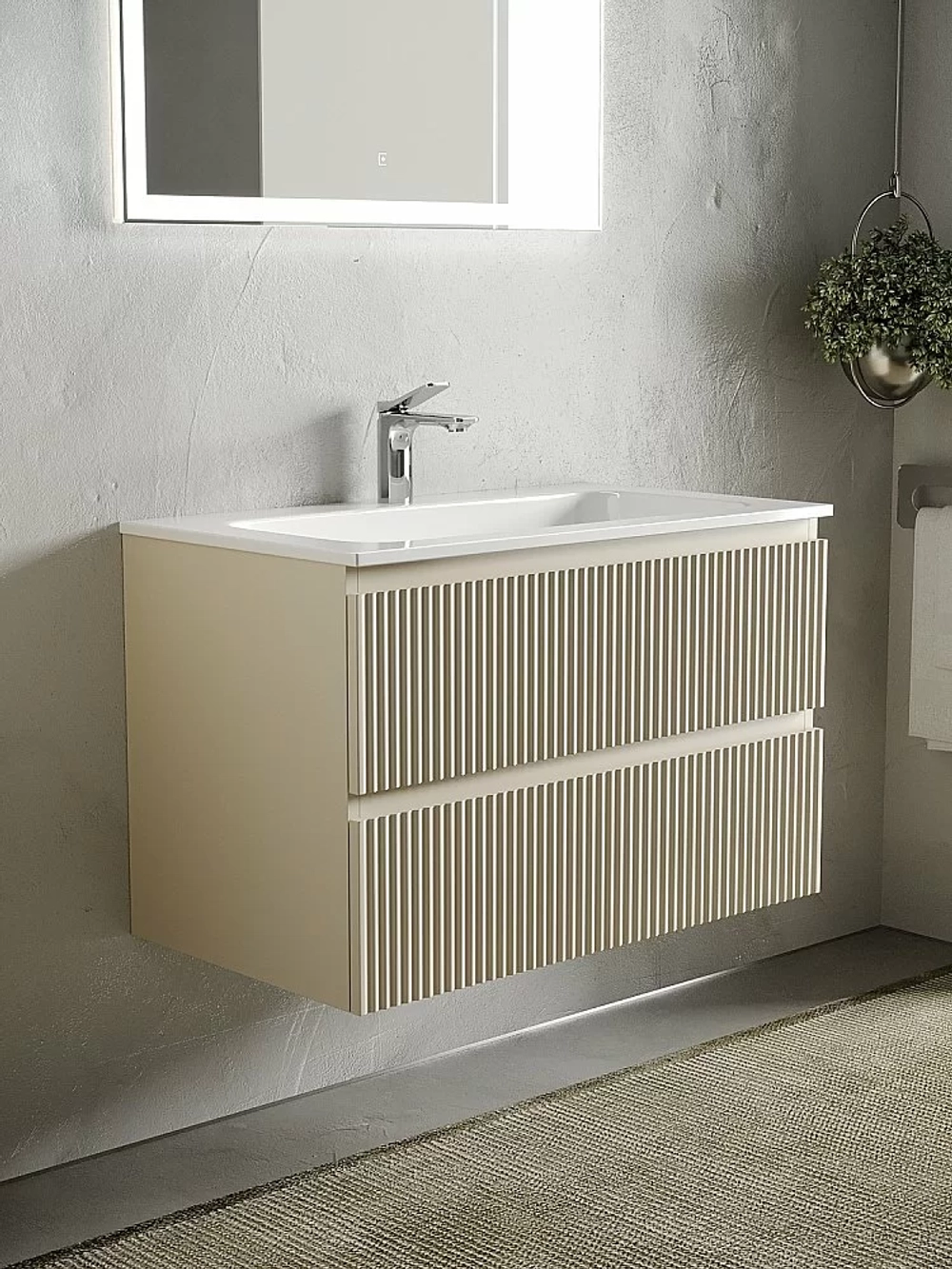 Тумба с раковиной Sancos SNOB R SNR80CE 80 Beige Soft