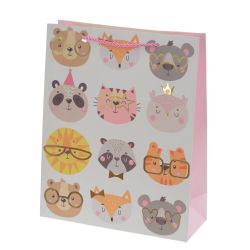 GAEM Пакет подарочный M (бумага 210г/м2, блок микс 12шт), L26 W10 H32 см, 4в.