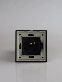 Выключатель для света черный одноклавишный без подсветки