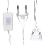 Гирлянда для дома 4,0 м 20 ламп LED с насадками ЗВЕЗДА, прозрач.пров., авторежим.,IP-20 RG/RB (возможность соединения)