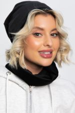 Комплект шапка шестиклинка и снуд (черный) ШШС4-23М LT Collection