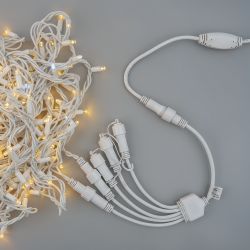 UCX-F90 S5-0.4M-WH Провод-разветвитель для гирлянд серии F90PRO. 0.4м. 5 выходов. Статика-мерцание. IP67. Белый. ТМ Uniel