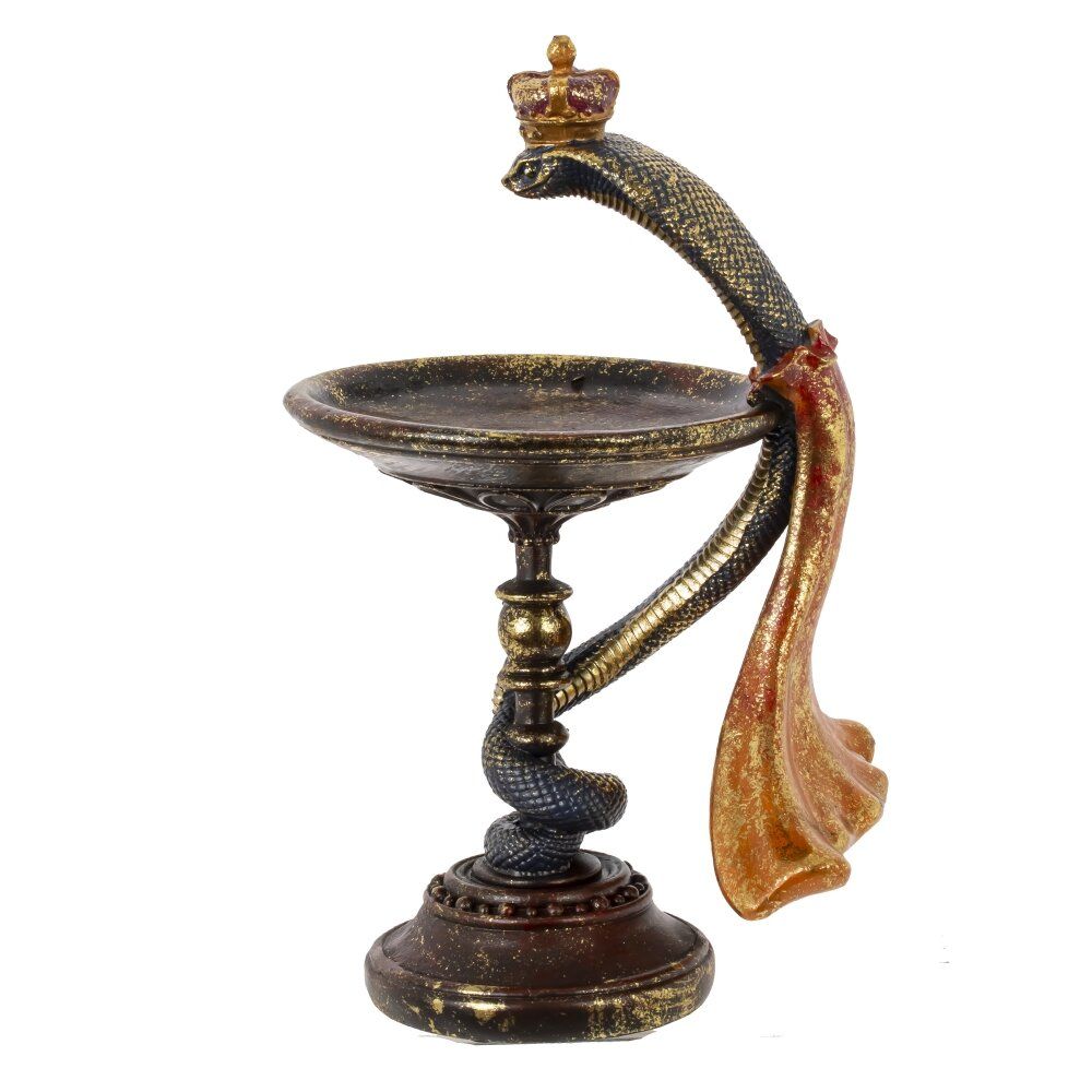 GAEM Изделие декоративное "Змея с блюдом", L16,5 W17 H29,5 см
