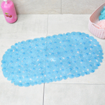 Коврик для ванной Галька 67*36см (голубой)
