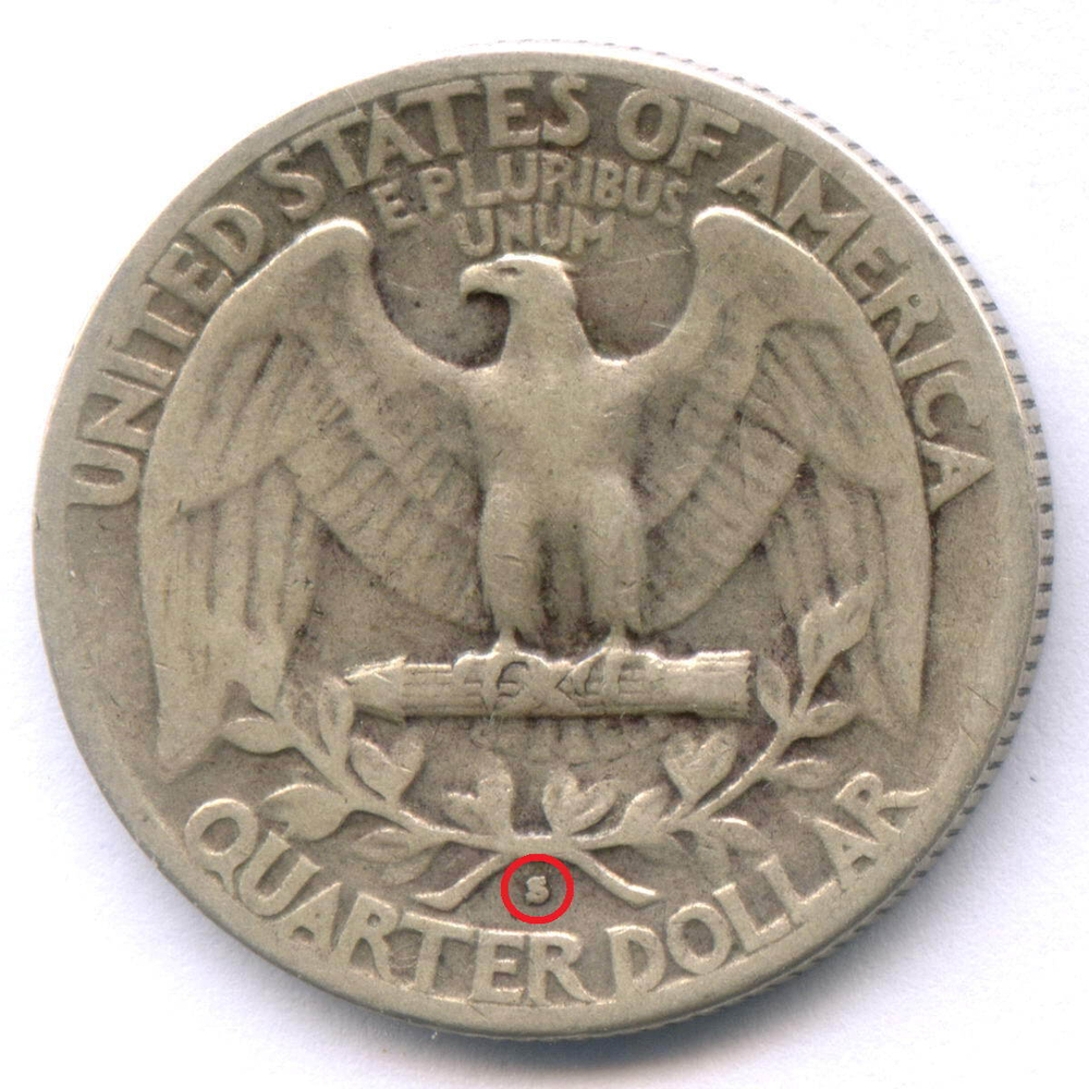 1/4 доллара 1940 (S). США. Серебро F-VF
