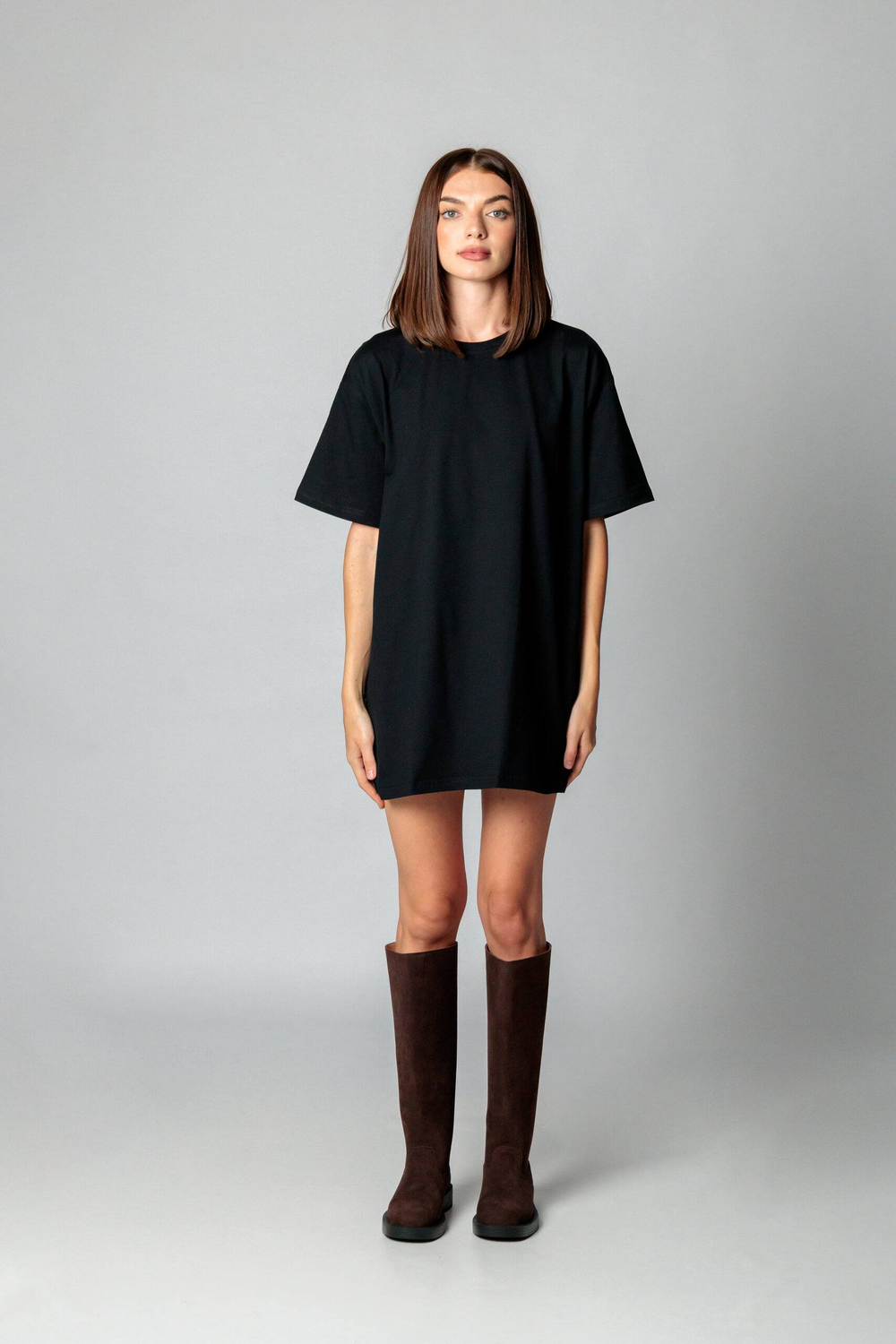 Платье-футболка женская арт. Н-05 цвет "чёрный"