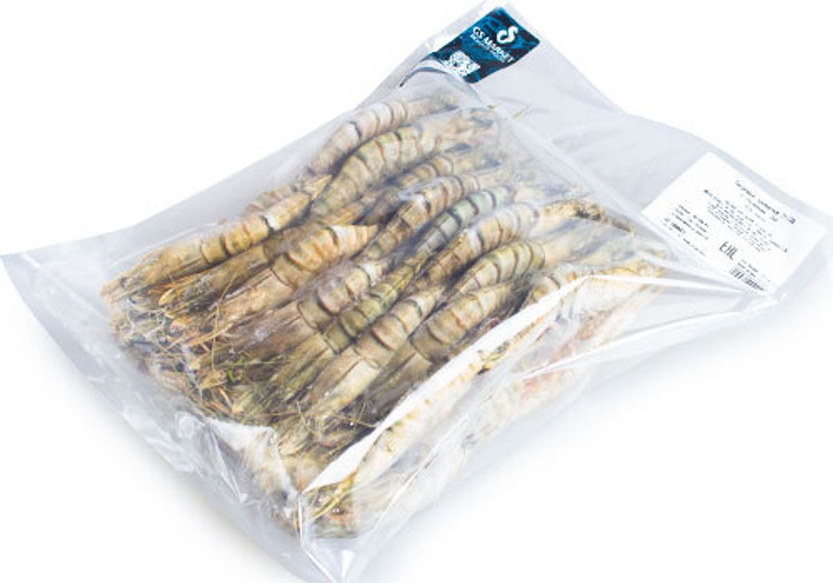 Тигровые креветки 21/30 с головой, 2кг