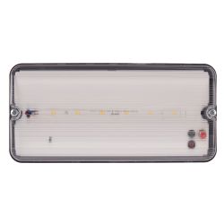 ULW-K25B 6W-4000K-EMG IP65 BLACK Светильник светодиодный влагозащищенный с БАП. Белый свет 4000K. 660Лм. Размер 220x105x50мм. Корпус чёрный. ТМ Uniel