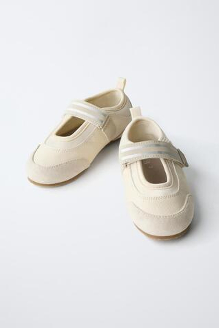 ZARA СПОРТИВНЫЕ БАЛЕТКИ, БЕЛЫЙ