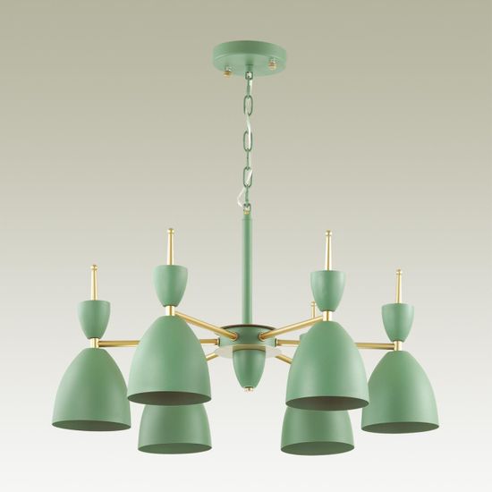 3785/6 MODERNI LN19 274 зеленый, золото Люстра E27 6*60W 220V GEMMA