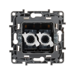 Розетка компьютерная двойная RJ45 категория 5e UTP слоновая кость ETIKA Legrand