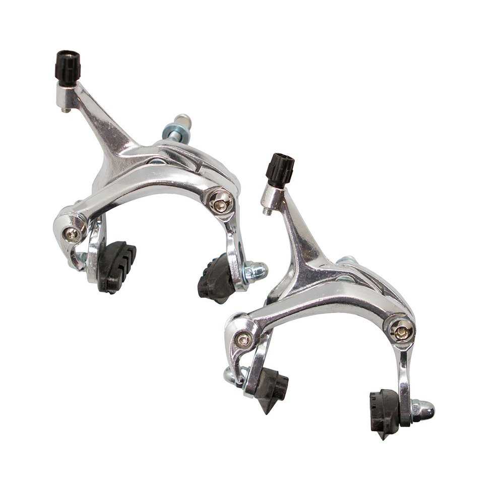 Тормоза калиперные SS-68E, пер.+зад., серебр., с колод.