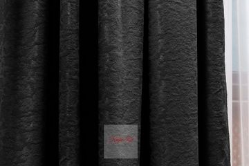 Луи (чёрный). Шторы из стриженного бархата