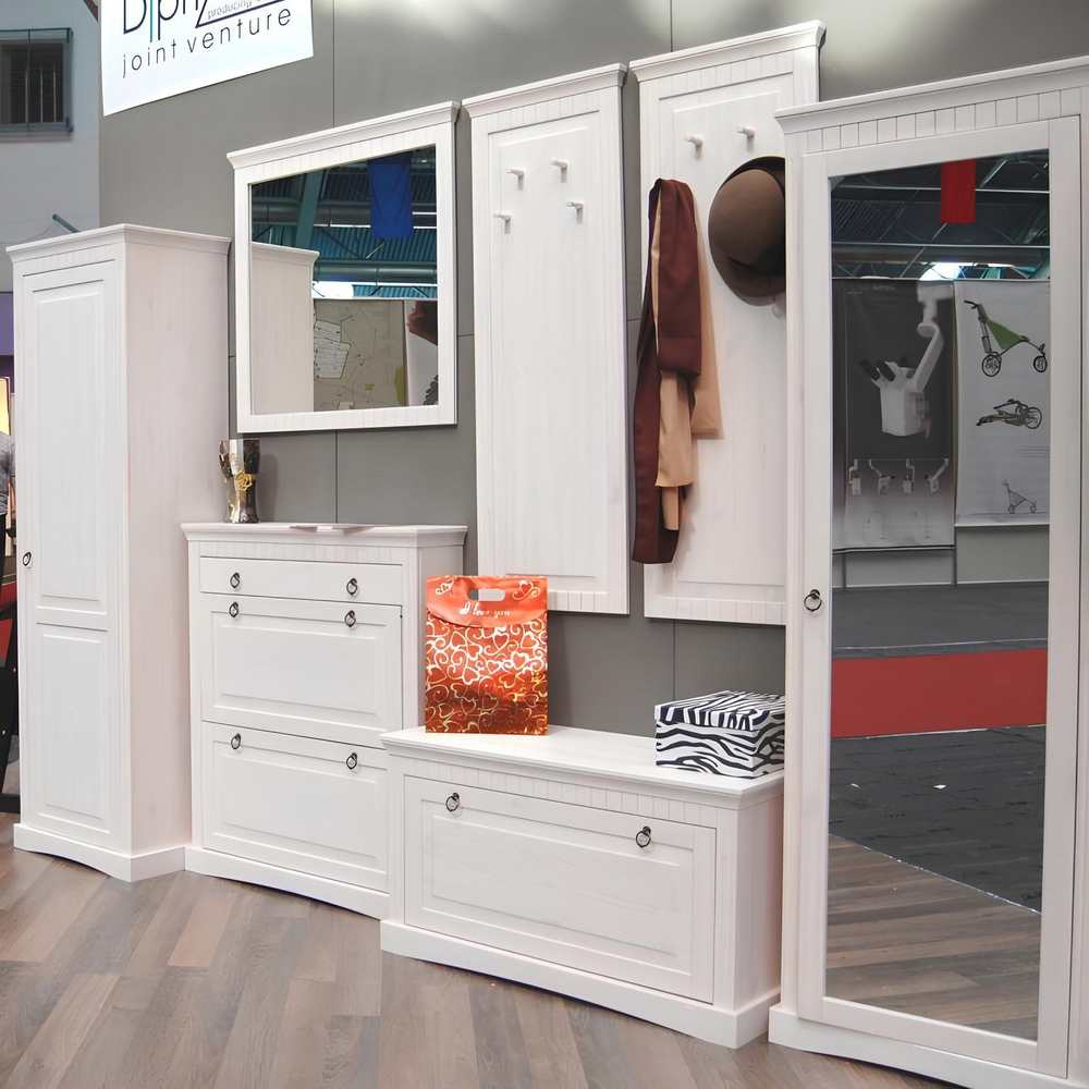 Скамья в прихожую Неаполь из сосны, 93х50х39 см