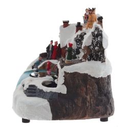 GAEM Фигурка декоративная "Рождество" (4 мелодии, подсвет, движ, 3xAA н/п, +USB), L30 W20 H20 см