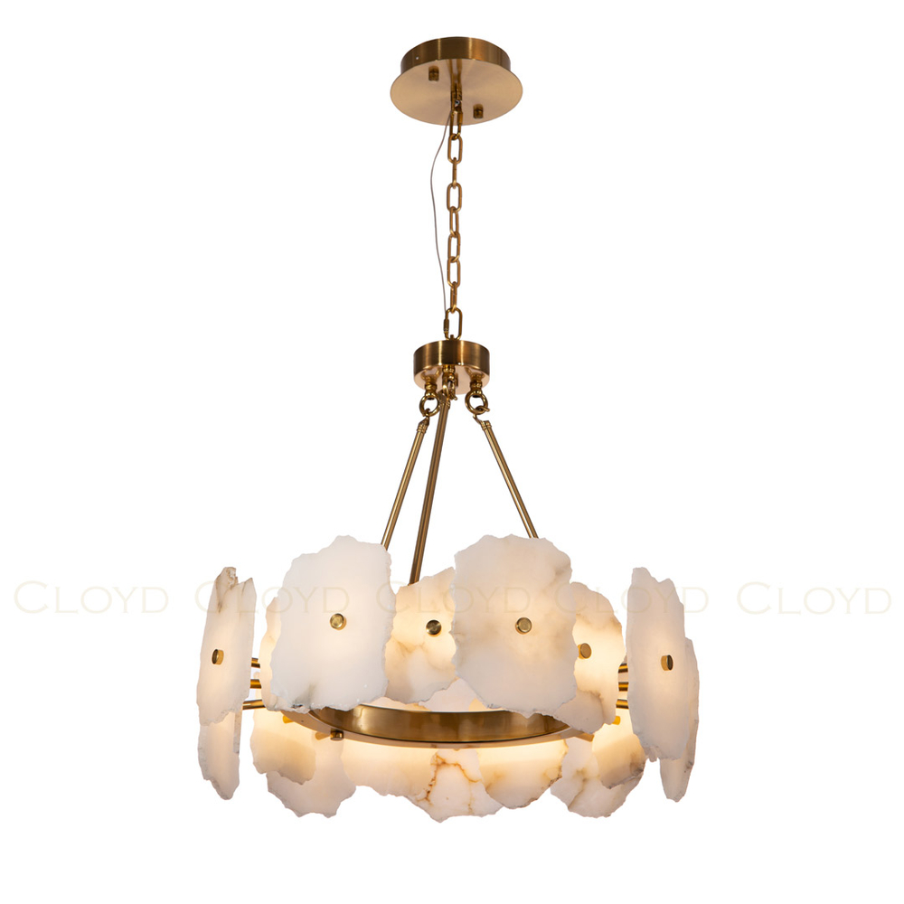 Люстра Cloyd KNOSS-A C1 / Ø60 см - алебастр - латунь (арт.10919)