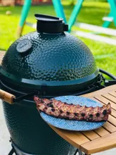 Керамический гриль Big Green Egg L Large (большой), 46 см, ножки с рукояткой, столики
