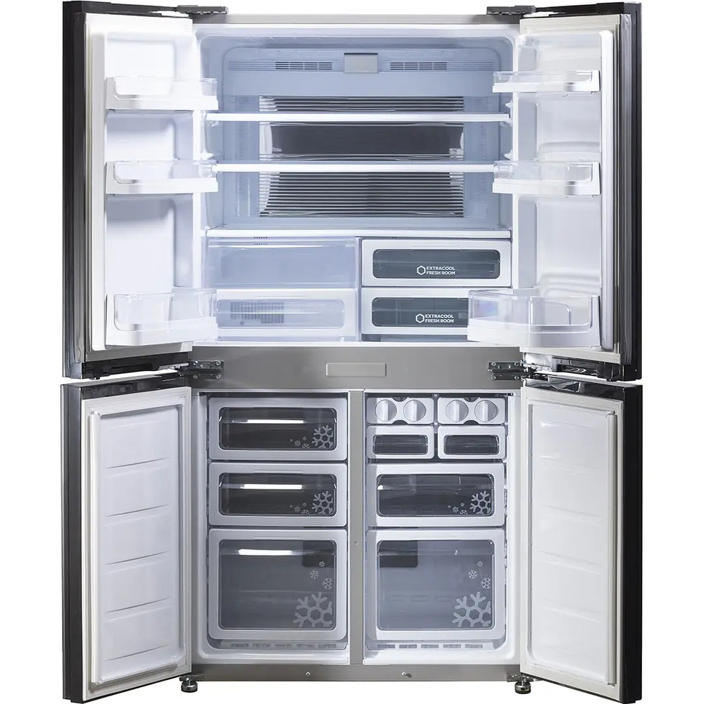Холодильник Sharp SJ-EX93P-SL 4-х дверный холодильник с инверторным компрессором и уникальной технологией очистки и ионизации воздуха Plasmacluster ION.