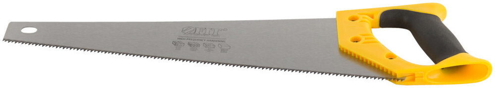 Ножовка по дереву средний каленый зуб 7 ТPI 2D заточка пластиковая прорезиненная ручка 400 мм