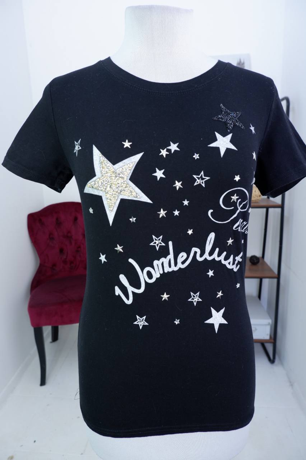 Футболка с бисером, симпатичная 46-48 размер