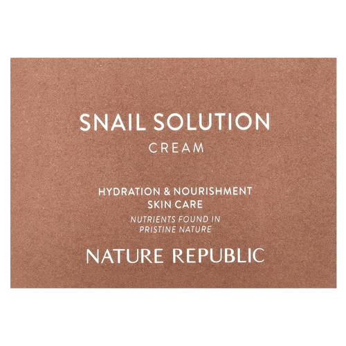 Nature Republic, Snail Solution, крем с экстрактом улитки, 52 мл (1,75 жидк. унции)