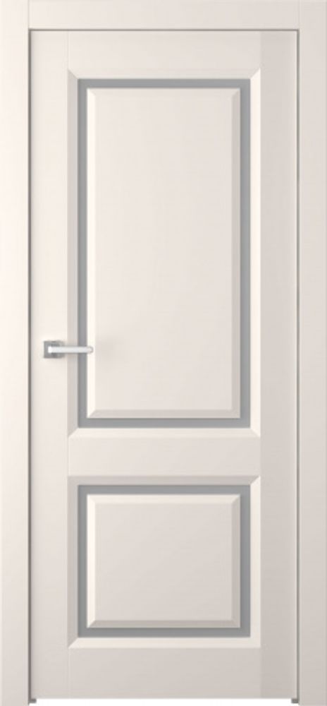 Дверь Платинум 2 / Цвет Эмаль жемчуг / Мателюкс белый / Двери Belwooddoors