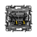 Выключатель 2х-клавишный с подсветкой/индикацией 10А 250В алюминий ETIKA Legrand