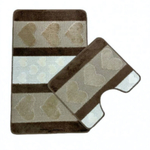 Набор ковриков для ванной комнаты ZALEL "HURREM" 2 предмета 60*100+50*60 Beige беж