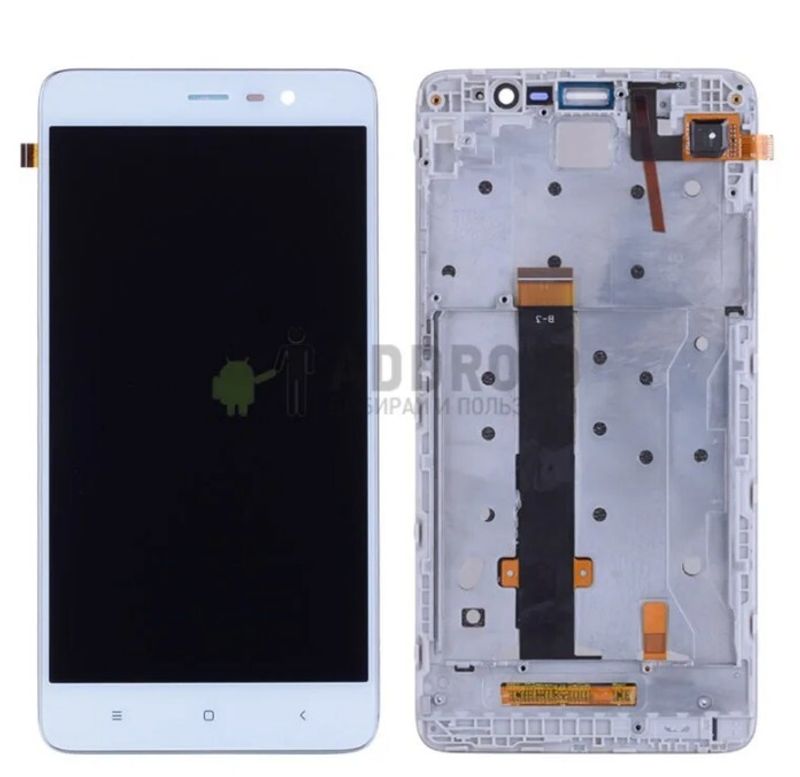 Дисплей для Xiaomi Redmi Note 3 Pro SE в сборе с тачскрином на рамке (White)