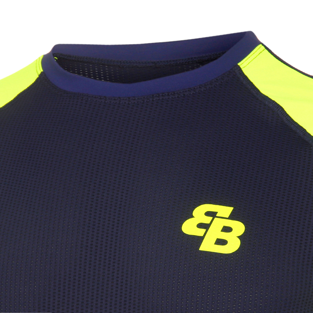 Мужское теннисное поло BB by Belen Berbel Tiago T-Shirt Men - Dark Blue, Yellow