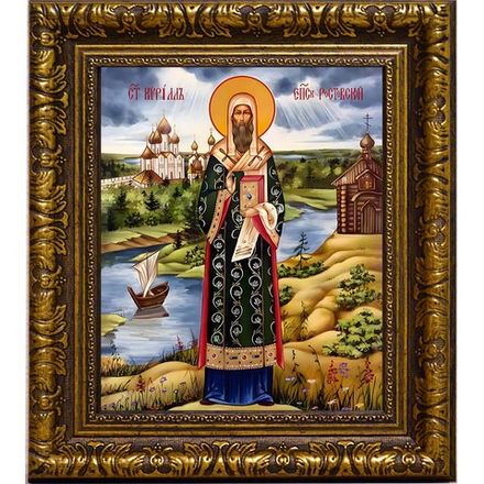 Кирилл Ростовский Святитель. Икона на холсте.