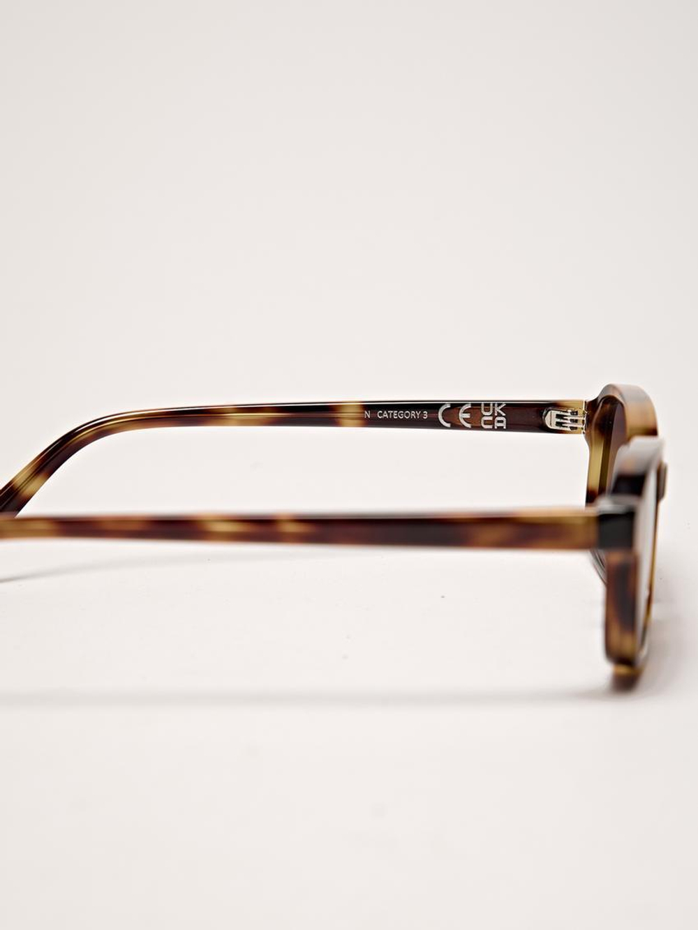 Massimo Dutti Маленькие солнцезащитные очки прямоугольной формы, коричневый