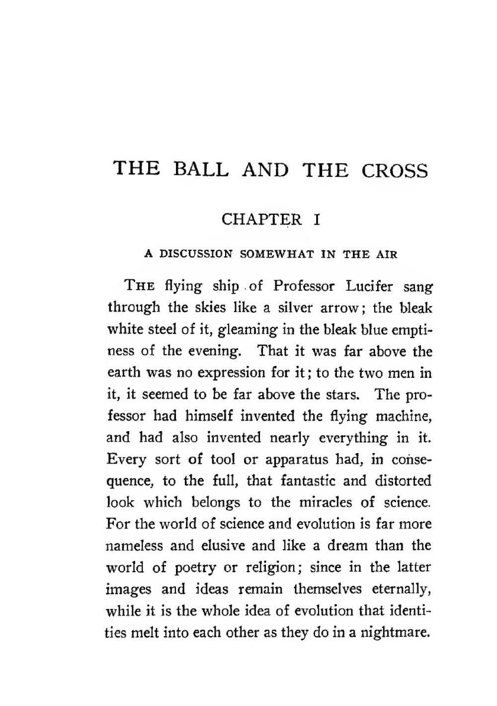 The Ball And The Cross | G. Chesterton