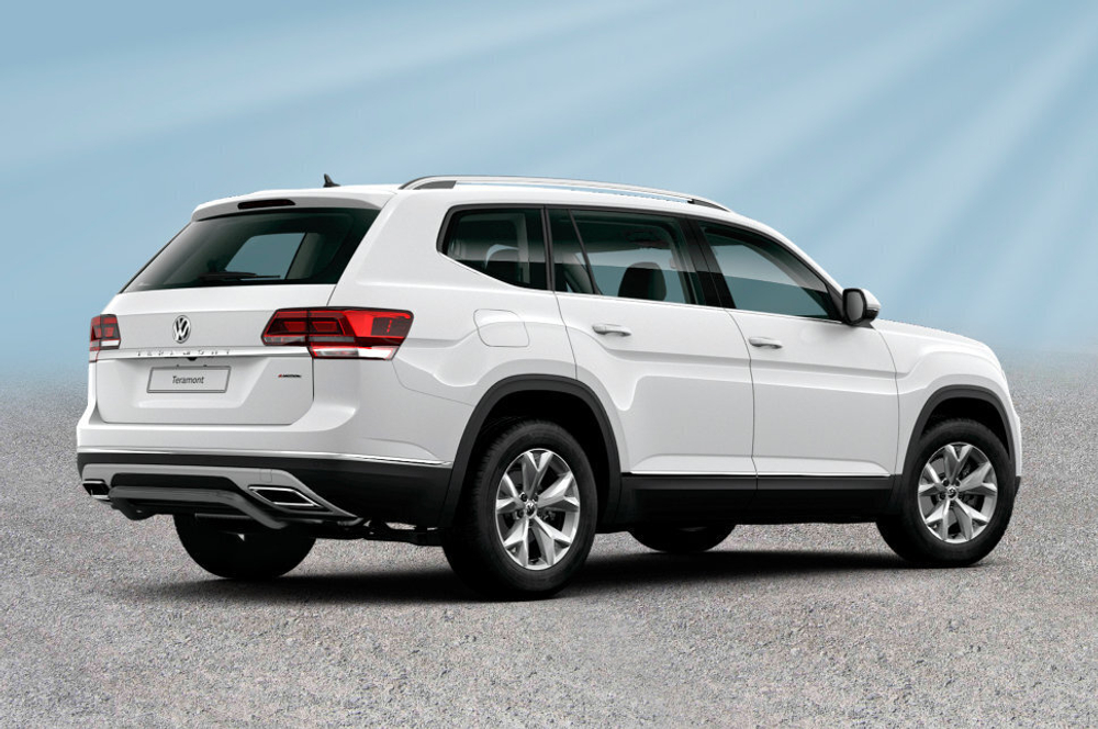 Защита заднего бампера Volkswagen Teramont (2017-2020) d57 скоба черная