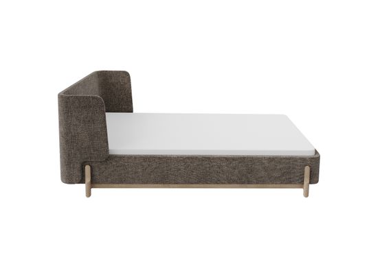 Кровать Basic спальное место 90*200 см (коричневый, рогожка)