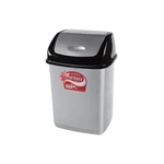 Урна для мусора Фантазия 18 л черн. серебр. (уп12шт)