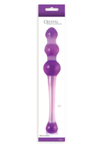 Большой фиолетовый стеклянный анальный стимулятор CRYSTAL KEGEL