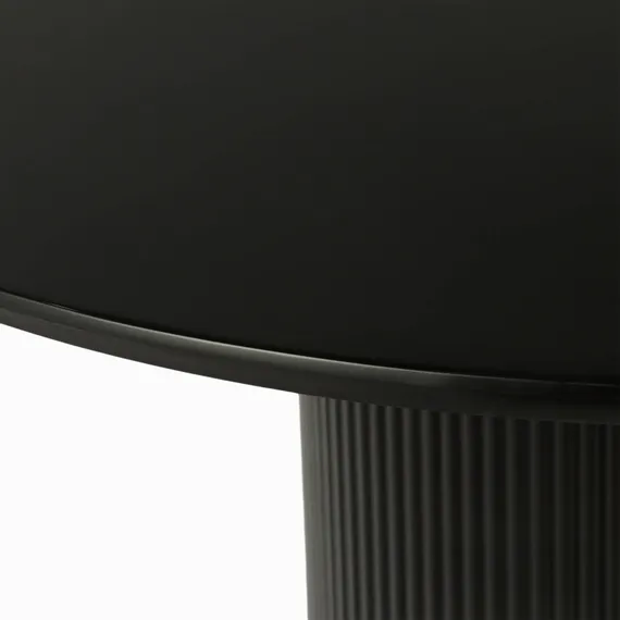 Обеденный стол Iona Ø100 см, черный меламин