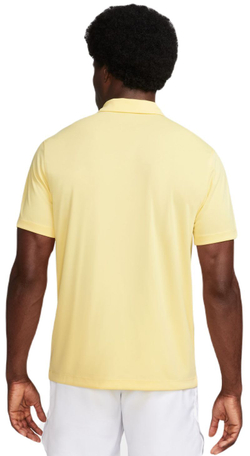 Мужское теннисное поло Nike Court Dri-Fit Solid Polo - soft yellow/black