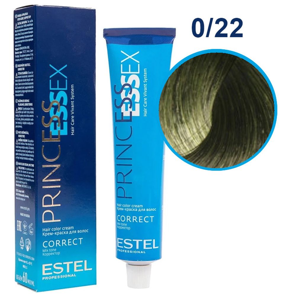 Цветной корректор для волос «Зеленый 0/22» Essex Corrector, Estel, 60 мл.
