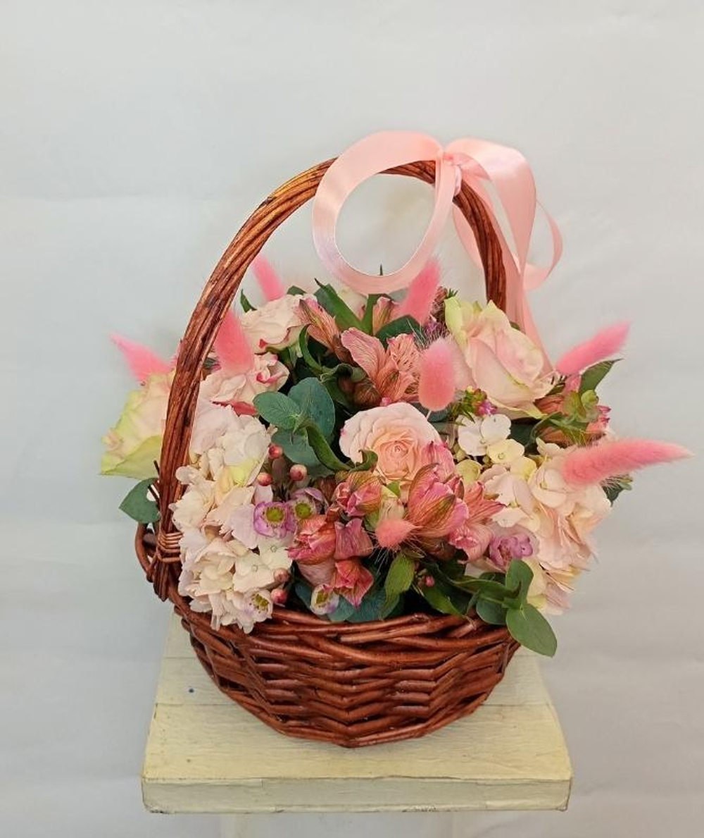 Корзина с розами Нежность