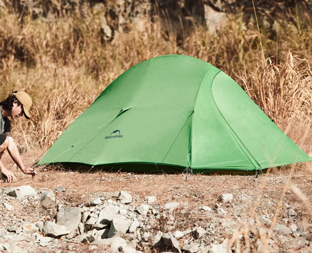 Палатка Naturehike Cloud Up Base 1-местная, алюминиевый каркас, сверхлегкая, зеленая, CNK2450WS032-1BGR