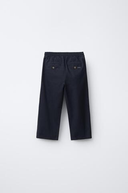 ZARA БАЗОВЫЕ БРЮКИ ЧИНОС, МОРСКОЙ ТЕМНО-СИНИЙ