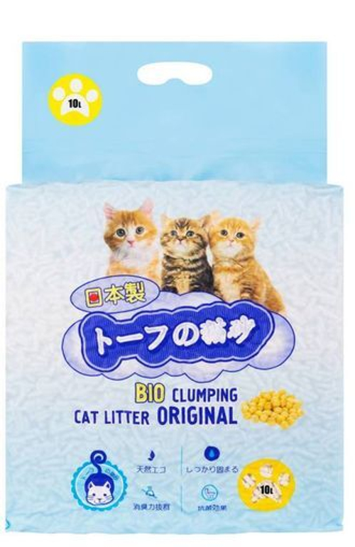 HAKASE AREKKUSU Тофу наполнитель комкующийся биоразлагаемый Original, 6 л