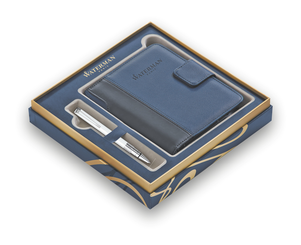 Подарочный набор Шариковая ручка Waterman Perspective, цвет: White CT, стержень: Mblue с органайзером