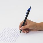 Ручка шариковая автоматическая BRAUBERG "Office Style", СИНЯЯ, корпус черный, пишущий узел 0,5 мм, линия письма 0,3 мм, 144222