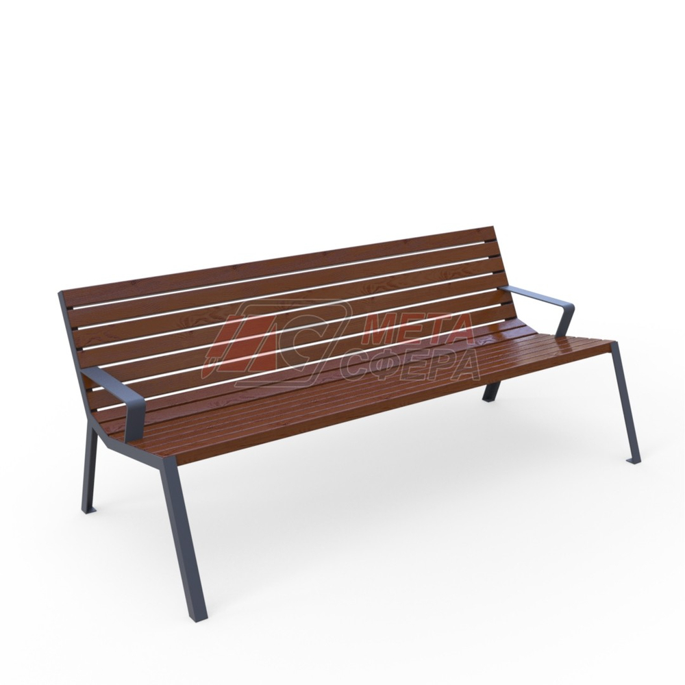 Скамейка Брюссель с подлокотниками