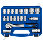 ЗУБР А-22, 22 предм., (1/2″), универсальный набор инструмента, Профессионал (27632-H22)